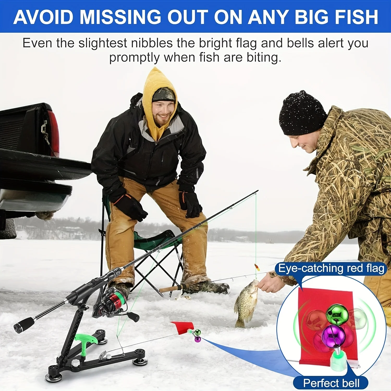 1 conjunto de suporte para var - Ice Fishing Tip Up avaliação e preço